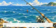 キノ釣りタイピングのプレイ画面